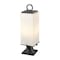Z-Lite Sana 2 Light Outdoor Pier Mounted Fixture, Black & White Opal 593PHMR-533PM-BK - alternate 5